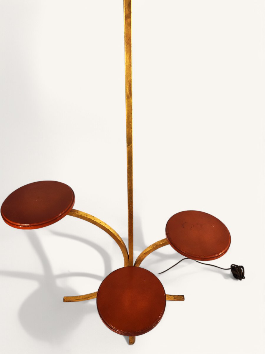 Floor Lamp With Lacquered Shelves By Robert Thibier-photo-3