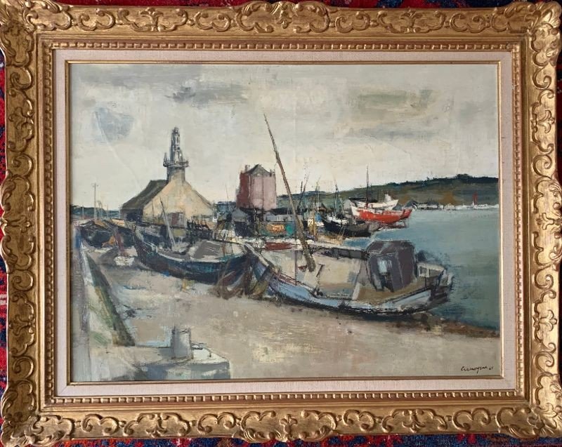 Marcel Cramoysan ( 1915-2007 ) Hst " Le Port De Camaret" - Bretagne  