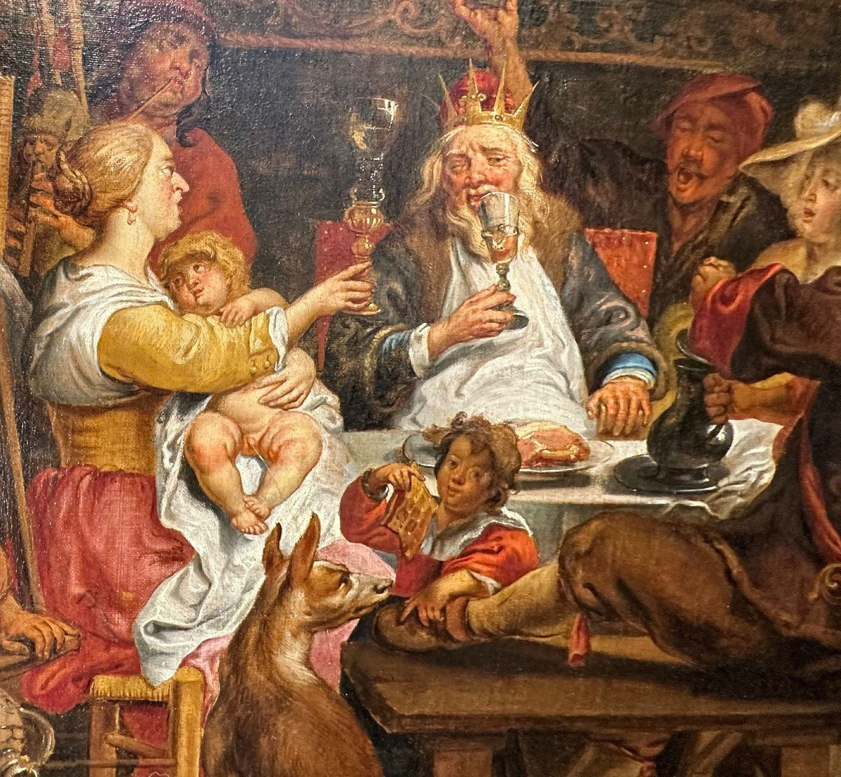 Le Roi Boit, atelier de Jordaens (1593-1678)-photo-2