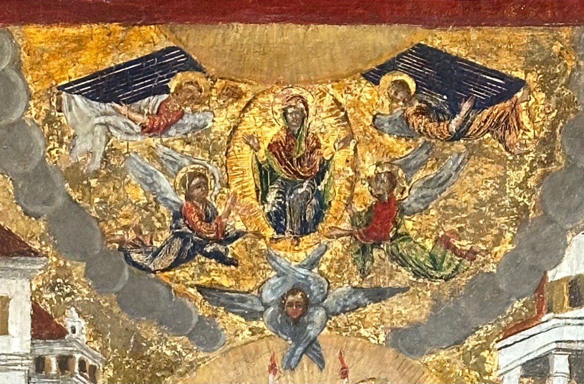 Greek Icon Of The Dormition Of The Virgin - Late 18th Early 19th Centuries-photo-3