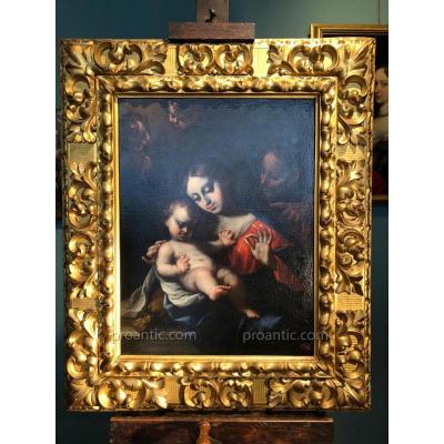 Holy Family Signed Alonso Del Arco. 17th Century Spanish School