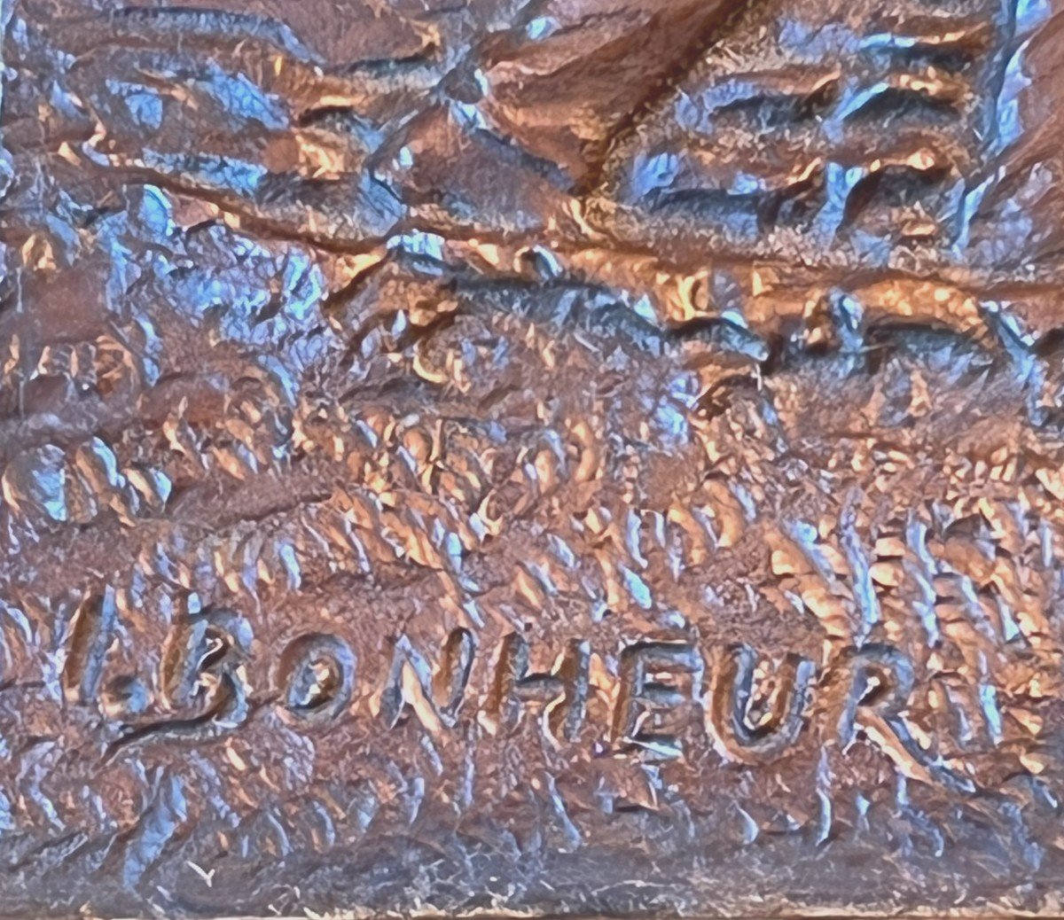 Bronze Plaque In Bas Relief By Isidore Bonheur, 19th Century-photo-2