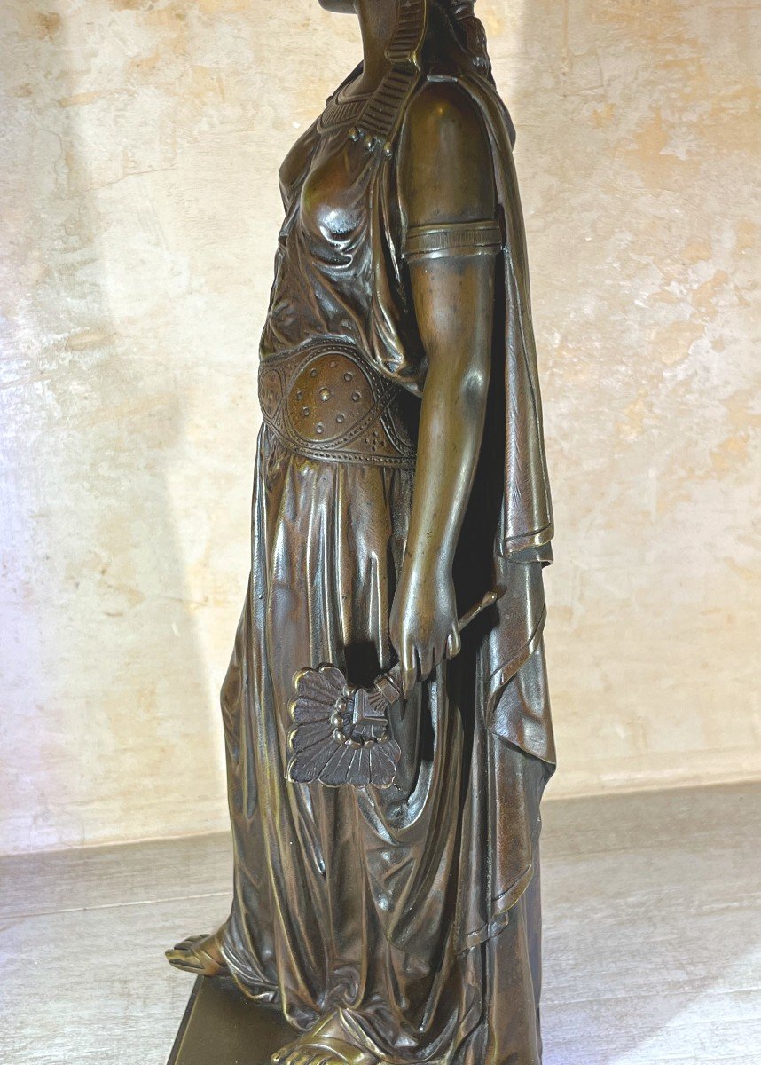 Bronze Sculpture Of Cleopatra 19th Century-photo-4