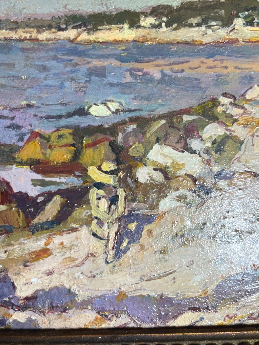 Painting Of Cassis Beach By Michel Zimmerman -photo-3