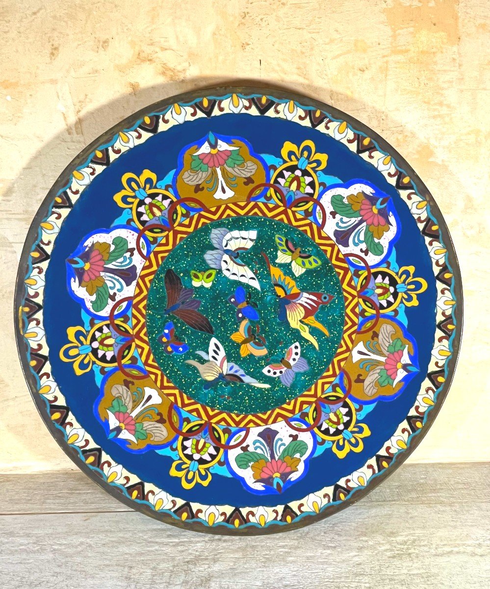 Cloisonné Enamel Dish - Meiji Period