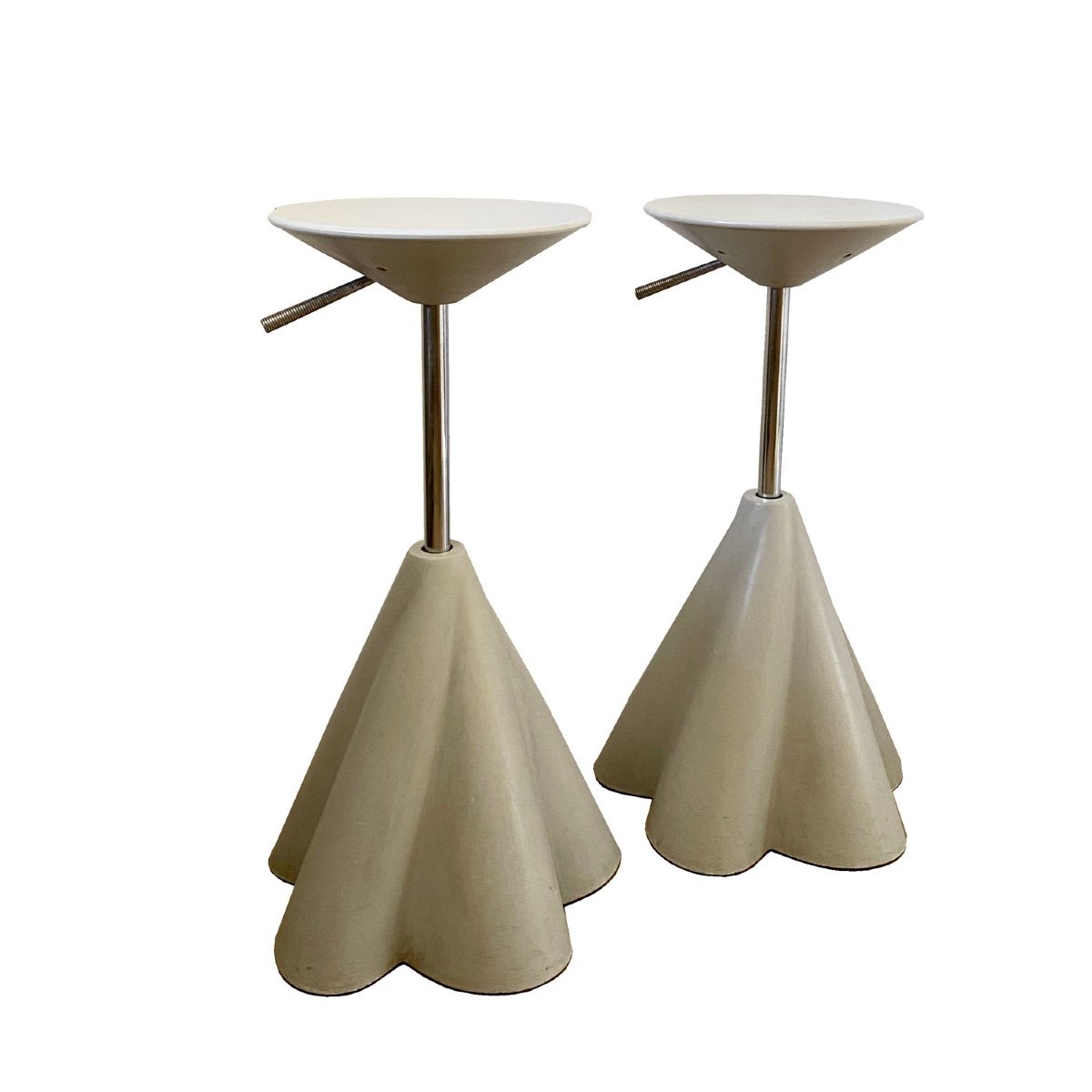 Rare Pair Of Swivel Stools By Philippe Starck - Paris/ l'Oréal 1989