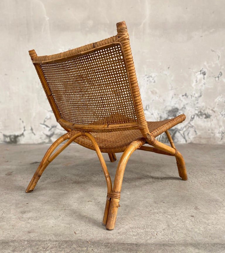 Joseph André Motte Rattan Sabre Chairs, 1954-photo-1