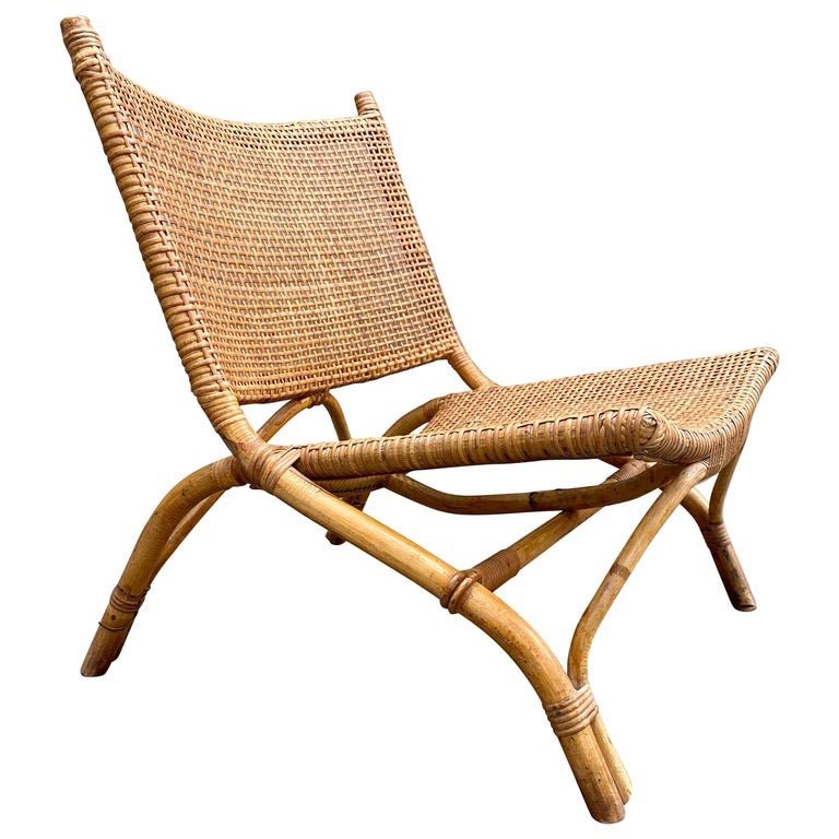 Joseph André Motte Rattan Sabre Chairs, 1954