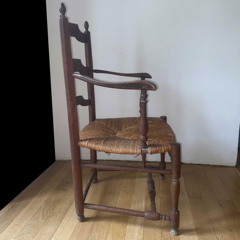 Provencal Straw Armchair From The 18th Century-photo-4