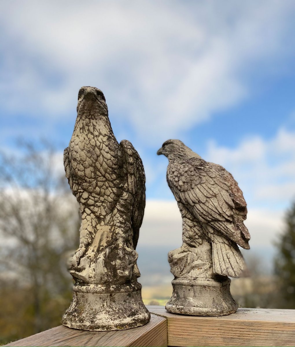 Pair Of Stone Eagles-photo-3