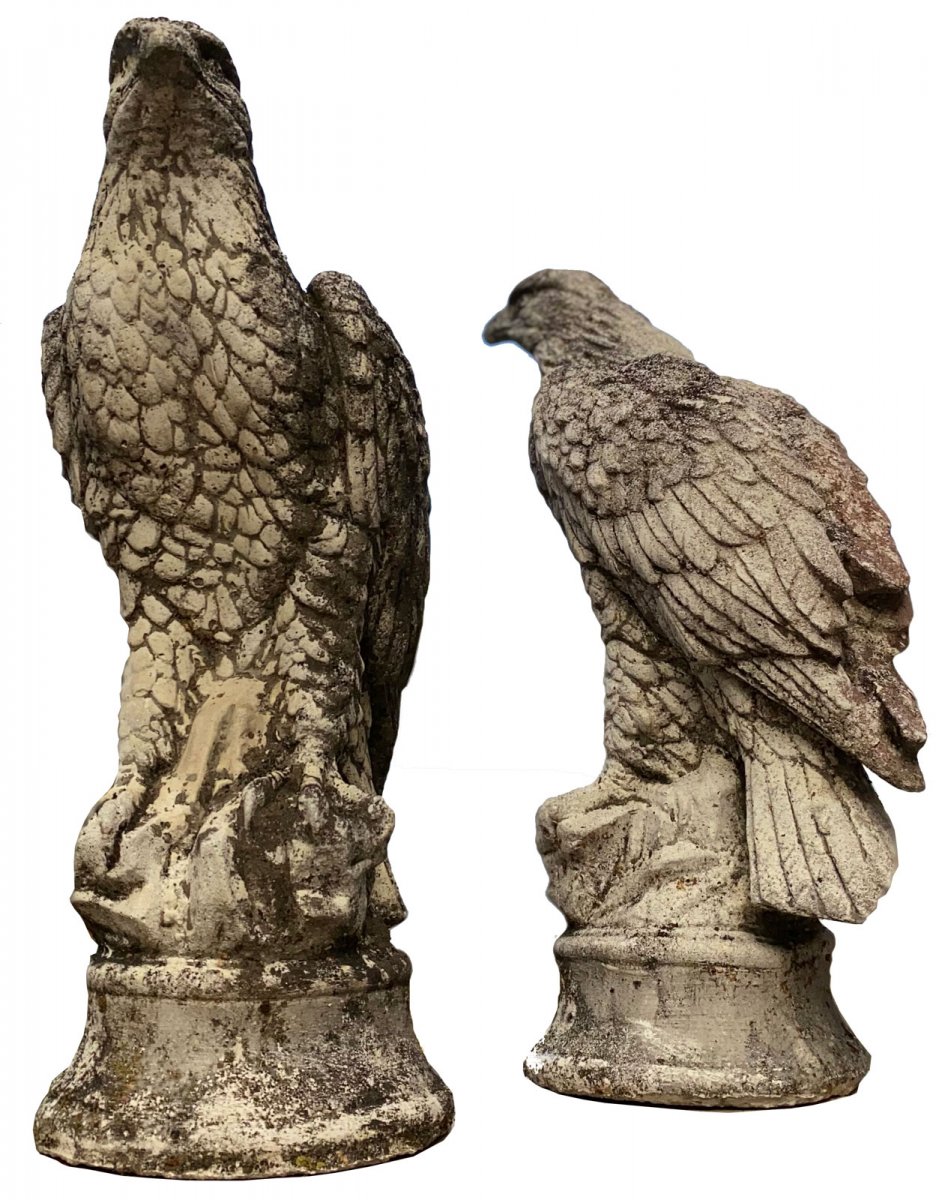 Pair Of Stone Eagles