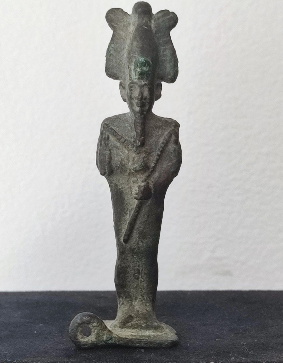 Osiris En Bronze. Epoque Ptolémaique.-photo-1