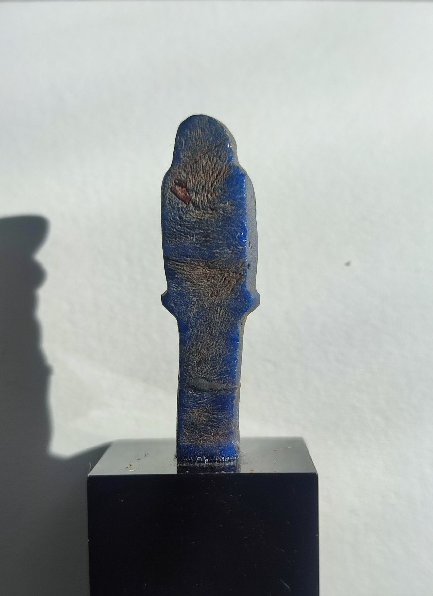 Horus . Pate De Verre Couleur lapis lazuli. Egypte  Basse Epoque.-photo-3