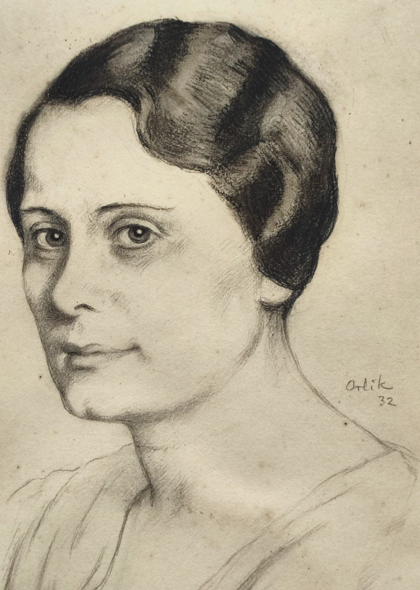 Emil Orlik. Portrait De Femme 1932.-photo-2