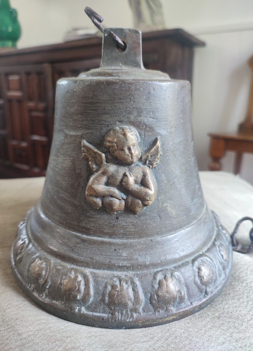 Cloche des anges pour Chapelle. Bronze. 18-19 ème Siècle 