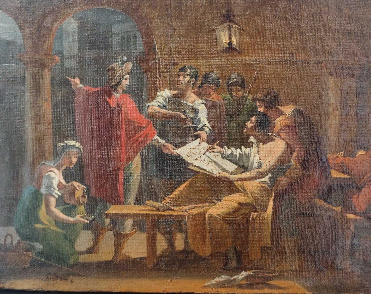 Pierre Jérôme Lordon, Scene From Ancient History. Circa 1800-photo-4