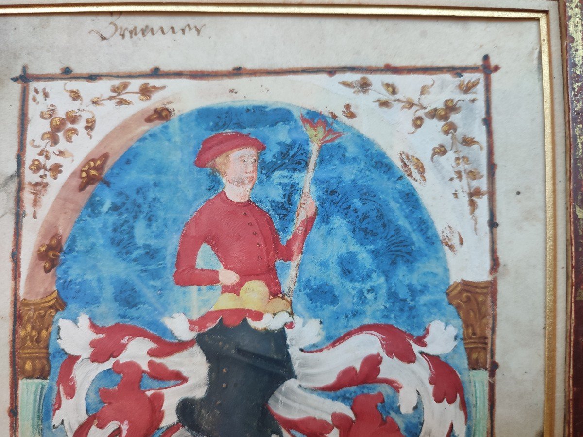 16th Century Miniature On Vellum. Germany Or Switzerland -photo-1