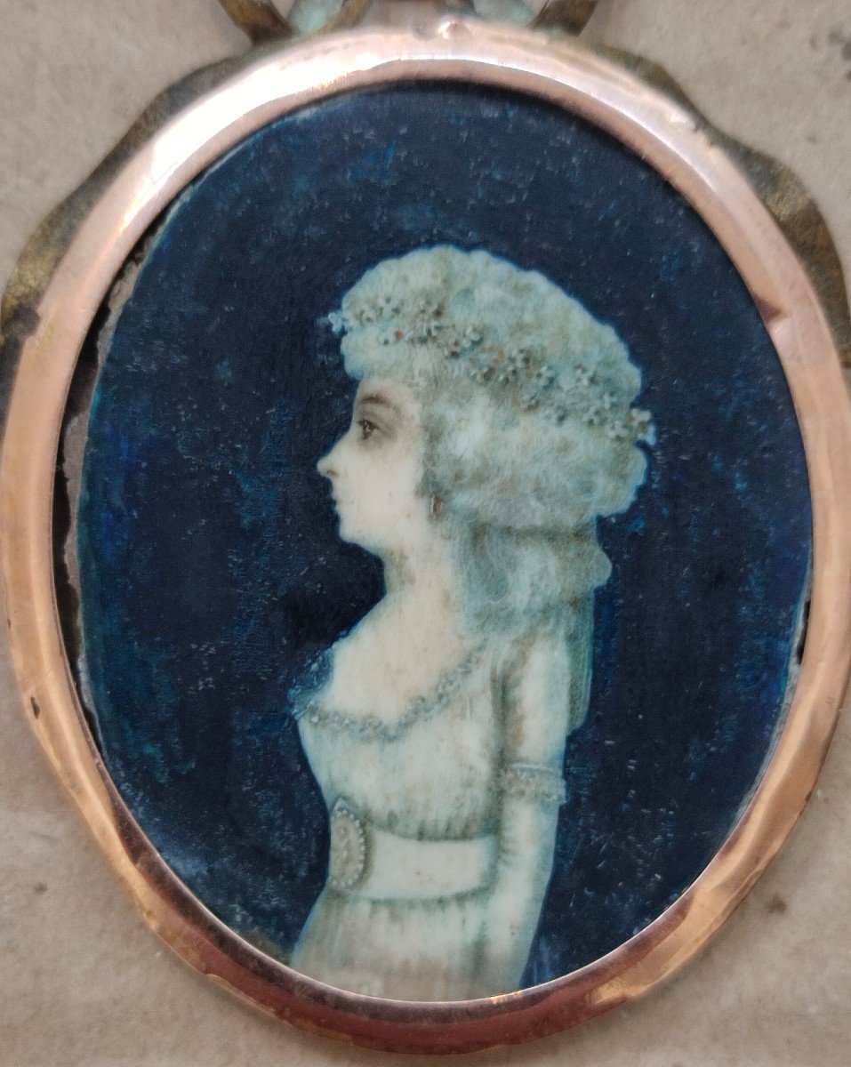 Profile Of A Woman. Directoire Period. Miniature On Ivory -photo-4