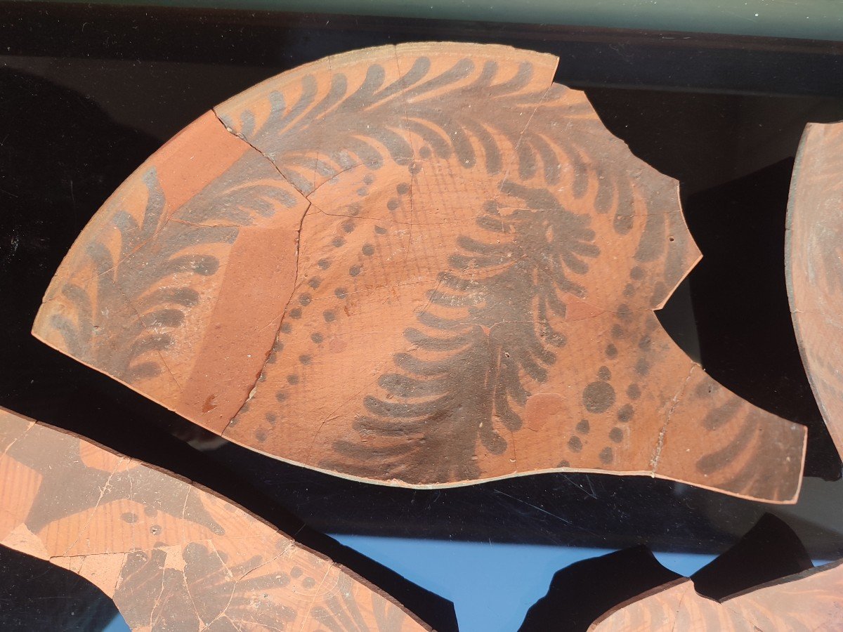 Five Fragments Of Nabataean Cups. 1st Century.-photo-2