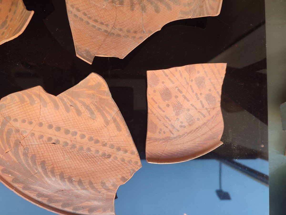 Five Fragments Of Nabataean Cups. 1st Century.-photo-4