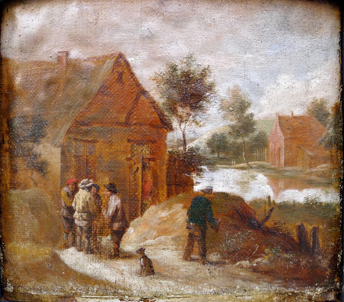 Village Scene, Flemish School Of The XVIIth Century