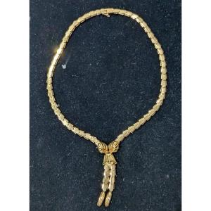 Yellow Gold Necklace - Vintage Jewelry Circa 1950