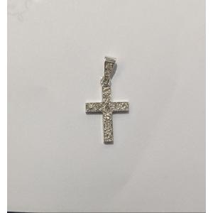 Small Cross In White Gold And Diamonds 