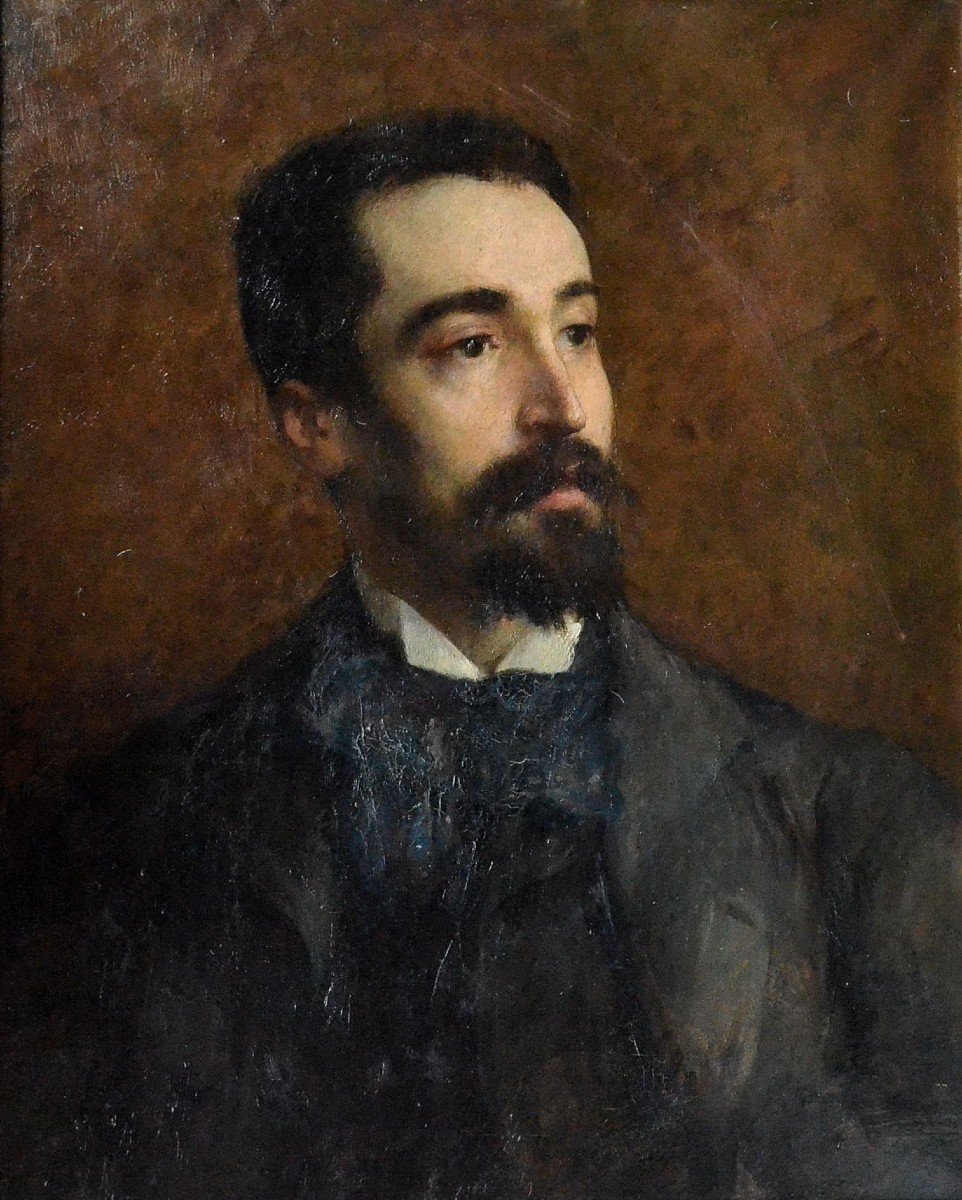 Proantic: “portrait Of A Man” Henri-léopold Lévy (1840 – 1904)