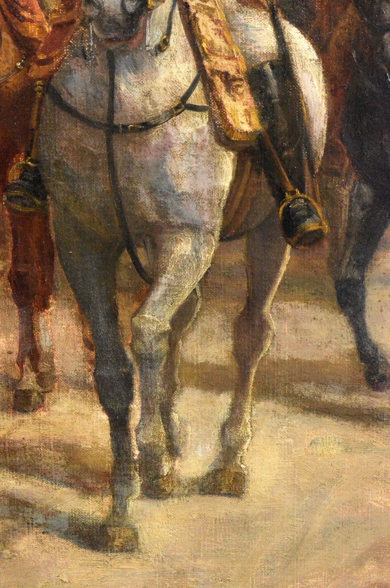 «Napoléon 1ier à cheval avec ses maréchaux.» Gustave Neymark.-photo-4