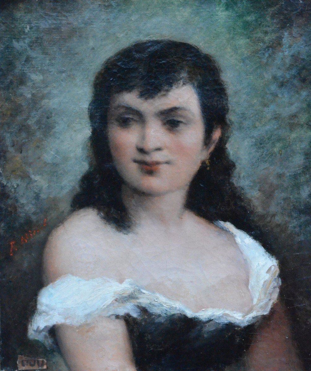 Pierre Miciol (1833 – 1905) « Jeune fille en décolleté ».