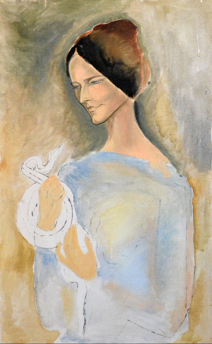 The Young Woman And The Snake (detail).-photo-2