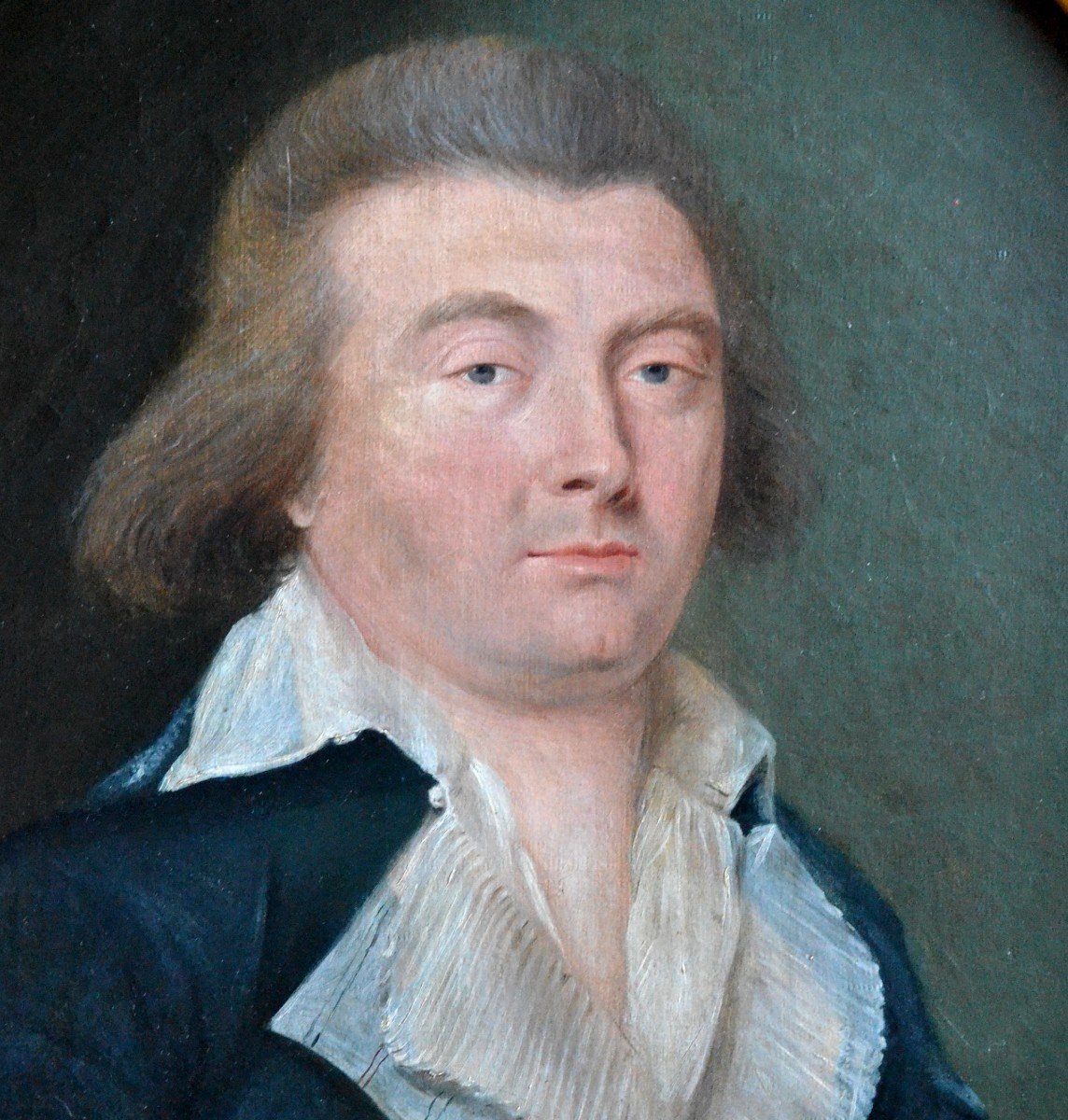 “portrait Of A Man” 18th Century.-photo-3