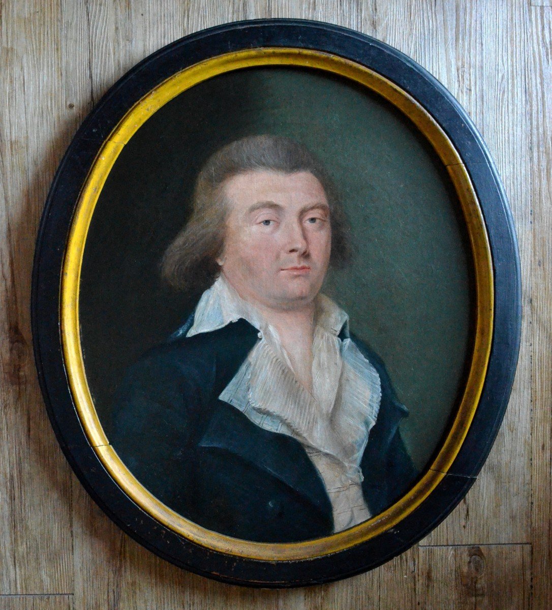 “portrait Of A Man” 18th Century.-photo-2