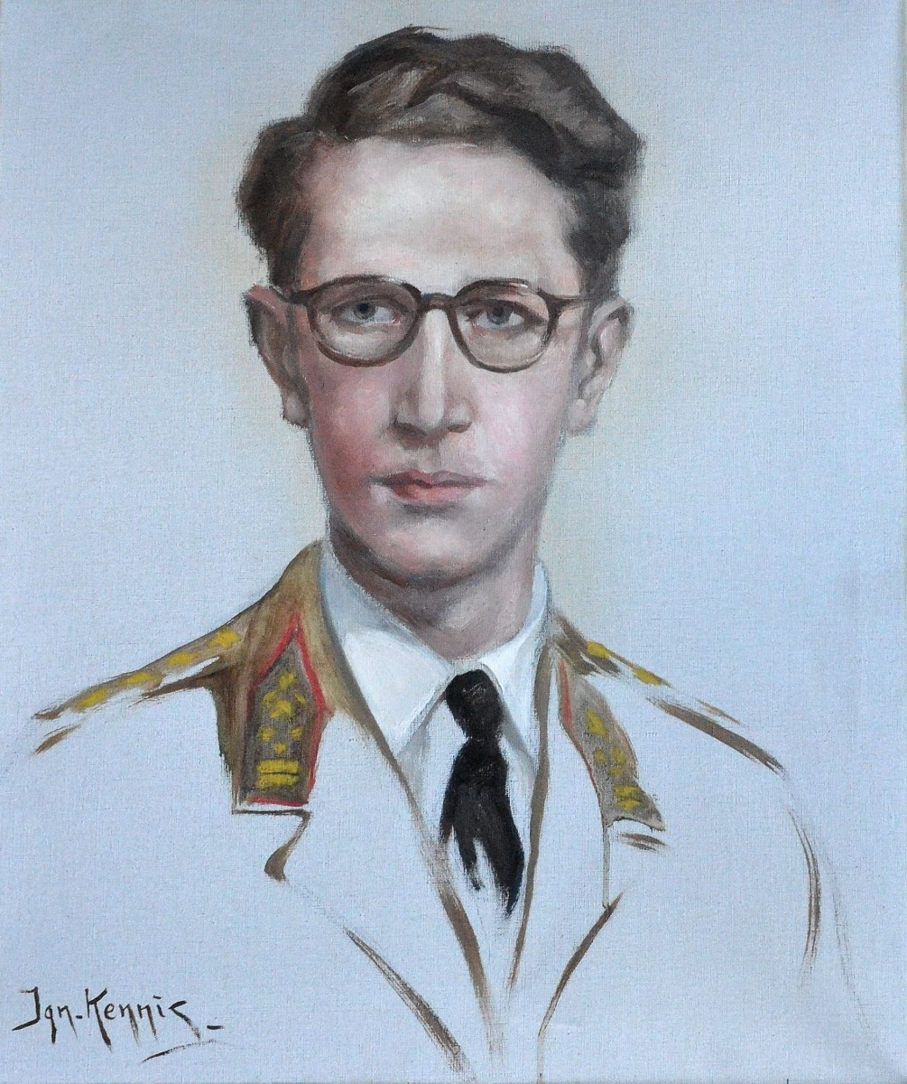 Portrait de Baudouin jeune, ancien Roi des Belges.