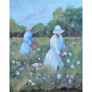 “picking Flowers” By Luciano Faraoni.