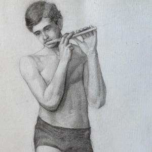 The Young Flutist (detail)