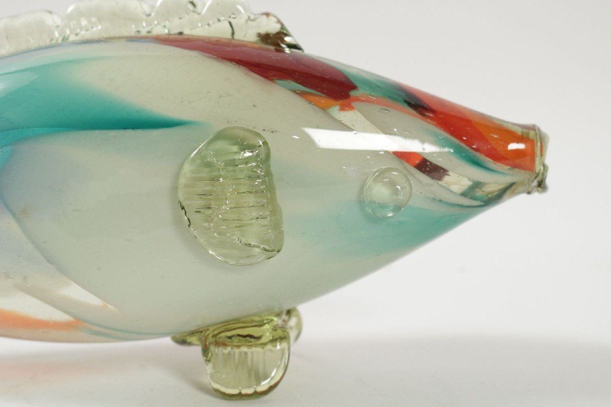 Poisson En Verre De Murano, Années 1950-photo-2