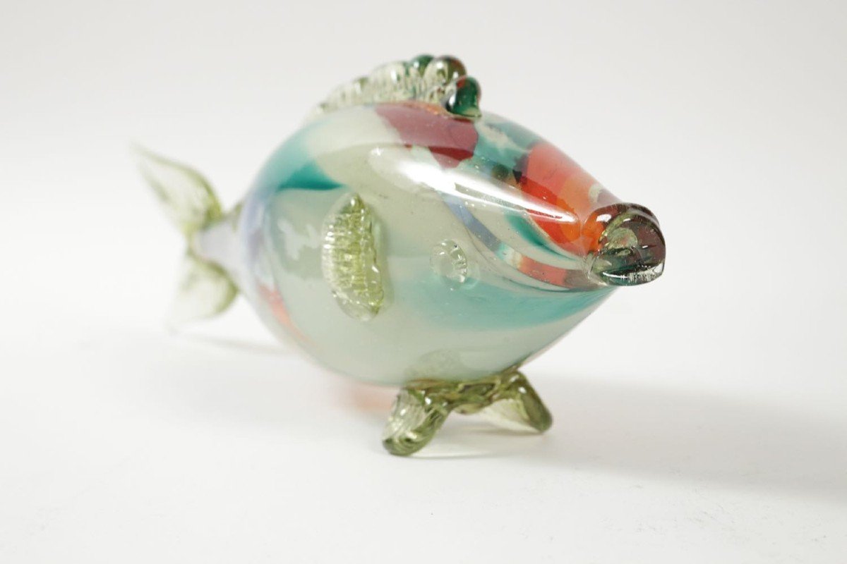 Poisson En Verre De Murano, Années 1950-photo-3