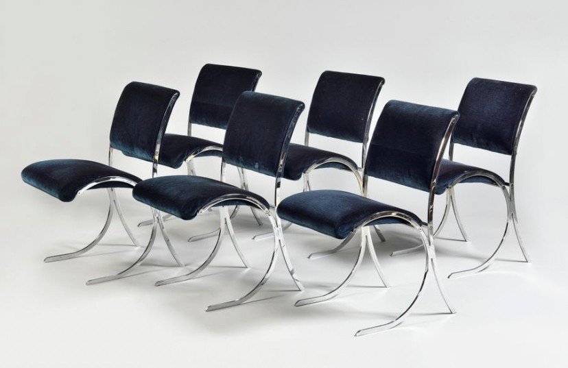 Suite De Six Chaises Des Années 1970