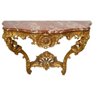 Regence Period Giltwood Console Table, Early 18th Century.