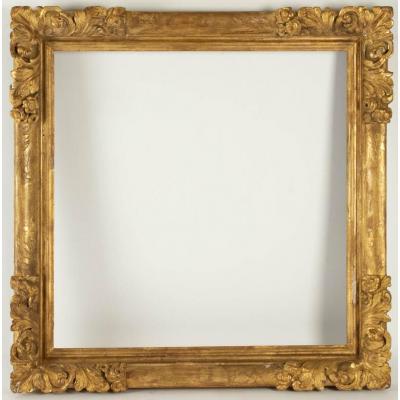 Fabulous Louis XIV Period Frame, Mirror With Flower Corners, France 18th Century