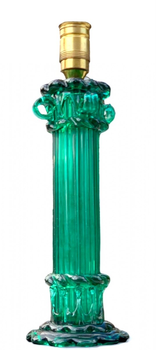 Lamp Venini By Fulvio Bianconi, Emerald Green, Circa 1950-photo-2