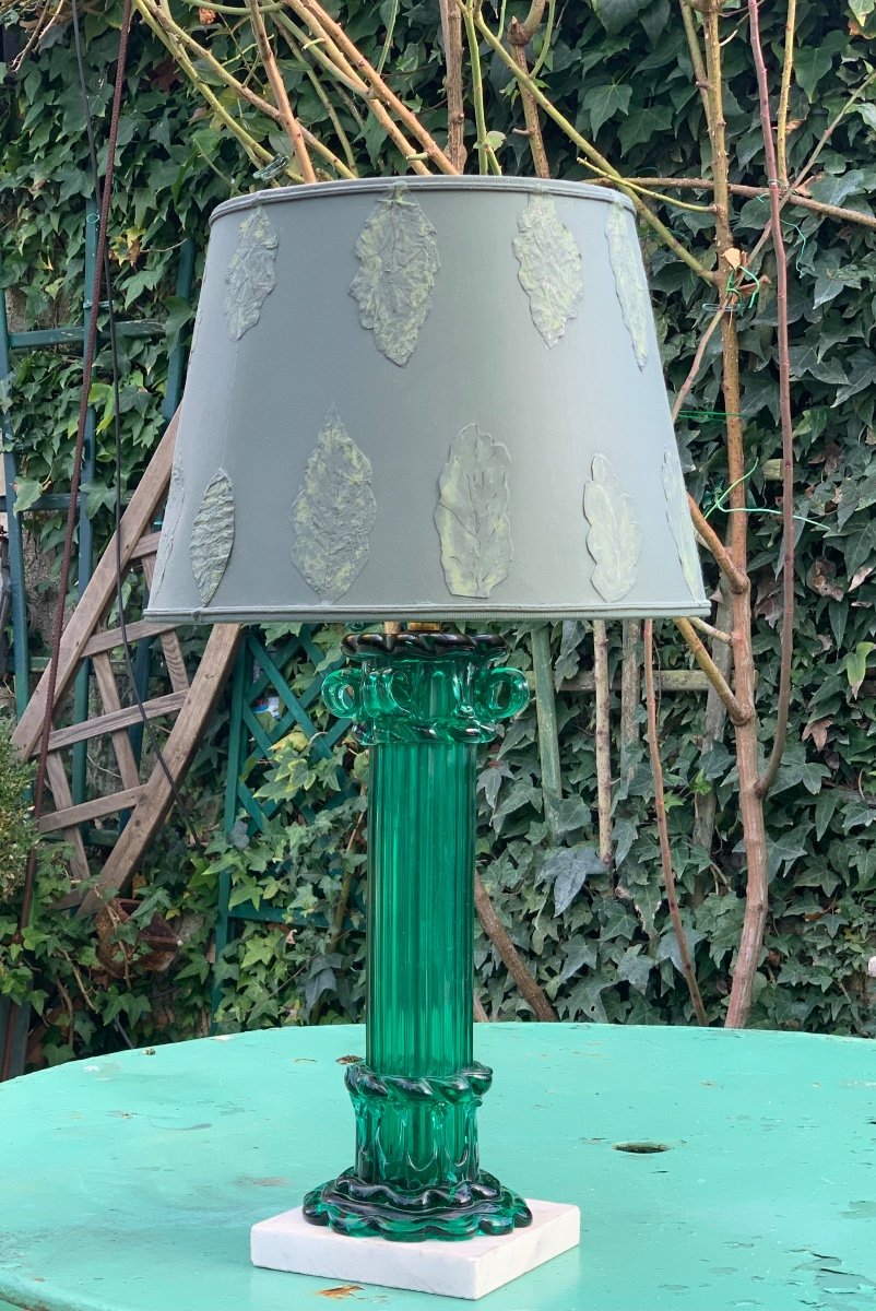 Lamp Venini By Fulvio Bianconi, Emerald Green, Circa 1950