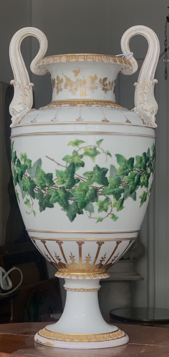 Large Ivy Vase, After Hetsch,, 1836 ,royal Copenhagen Porcelain 