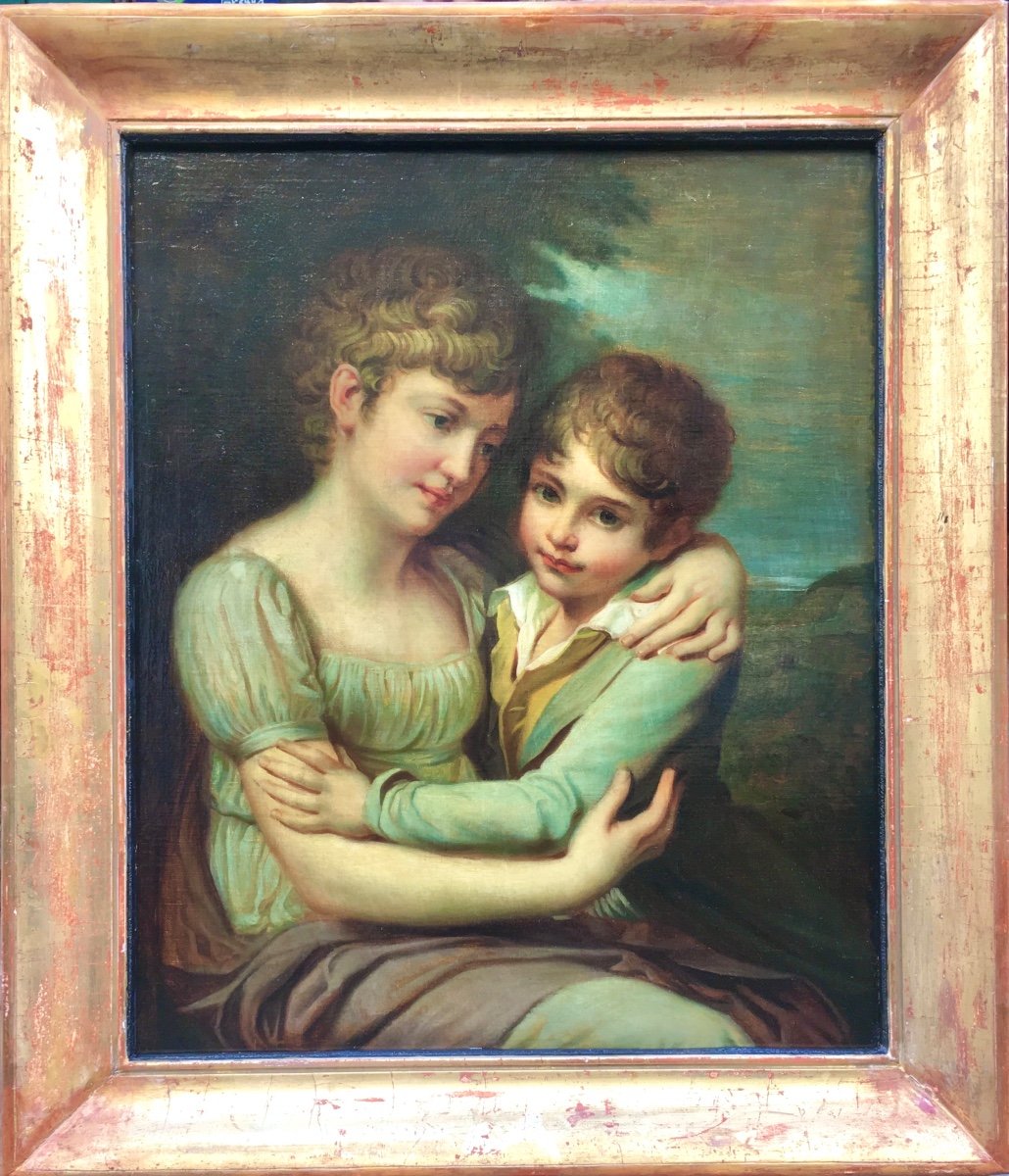 « Carlotta et Raffaello » réplique  d’époque de l’original de Andrea Appiani (1754-1817) Milan 