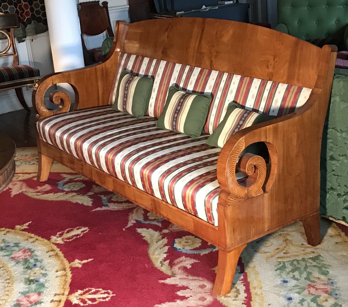 Russian Sofa Light Mahogany, Circa 1840-photo-3