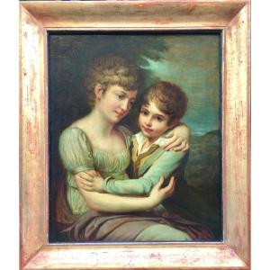 « carlotta And Raffaello » Period Copy  Original Work By Andrea Appiani (1754-1808) Milano