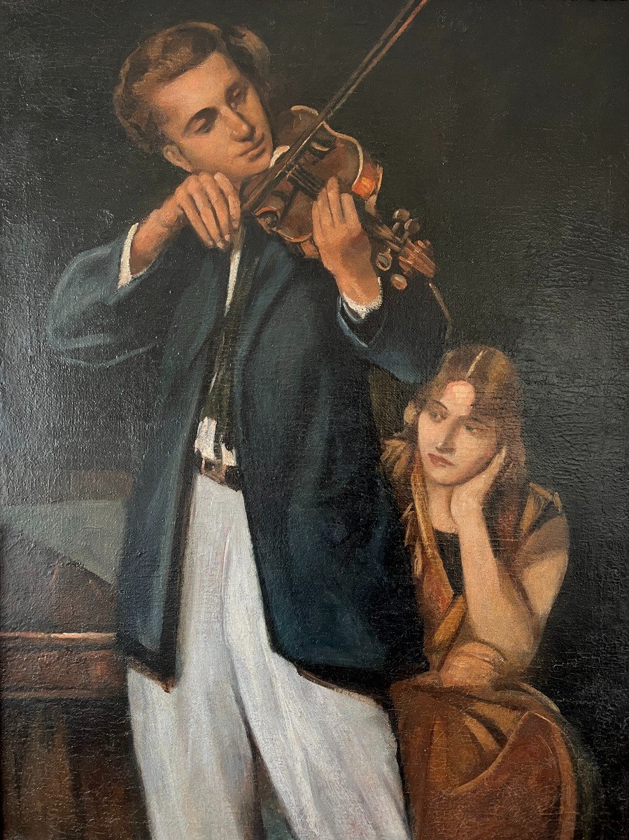 Le violoniste par Émile BERNARD