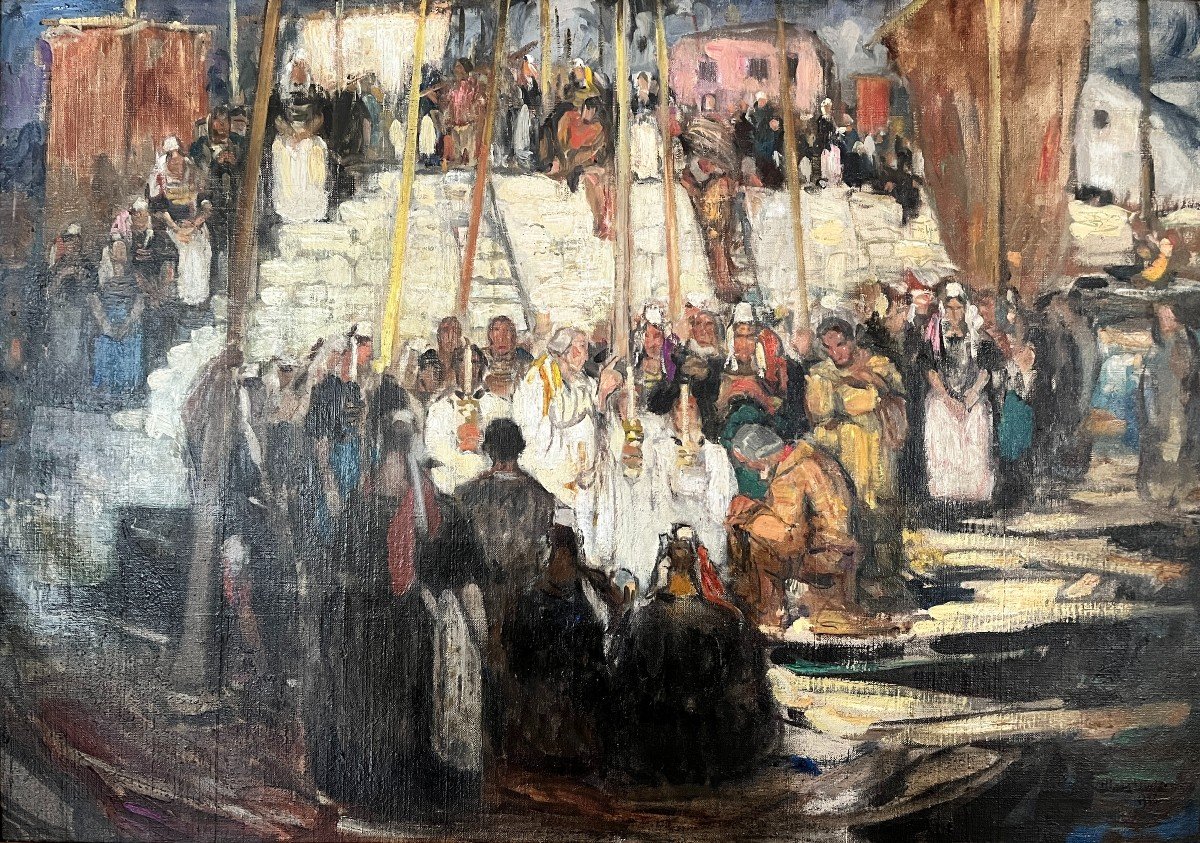 La Bénédiction Des Barques Penmarc'h par Fernand ALLARD L'OLIVIER - 1922