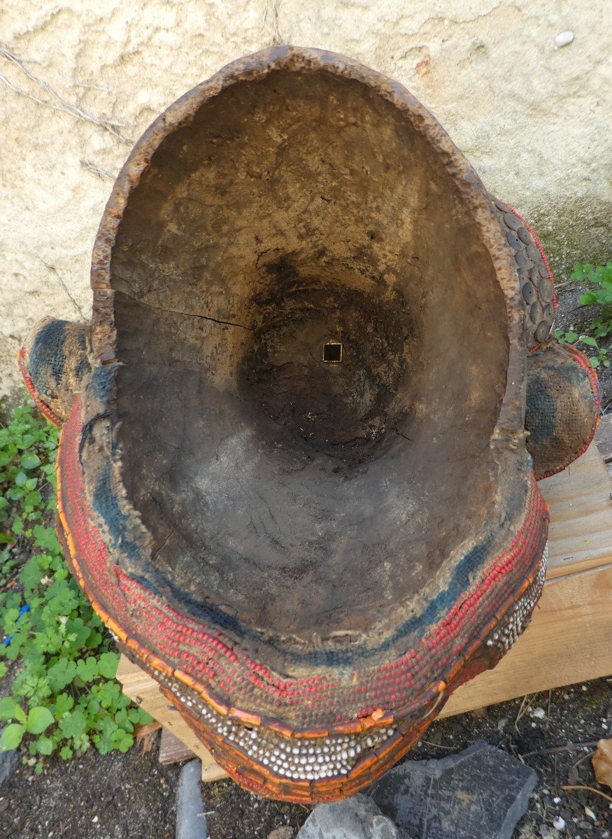 Bamoun -bamileke Beaded Head From Cameroon-photo-4